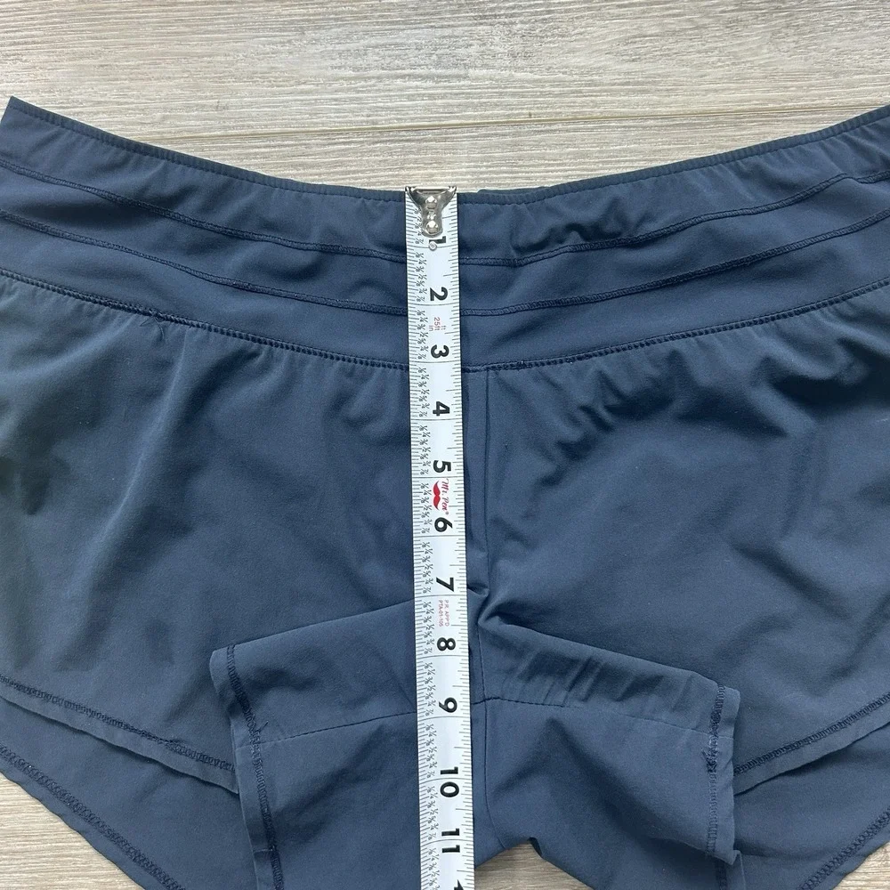 Oiselle Size 8 Toolbelt Roga Shorts Blue Lined Casual Active Gym Workout
